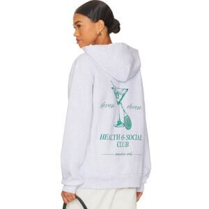 Eleven Eleven Health & Social Sweatshirt in Light Ash Gray EUC Size Small